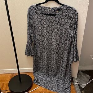 Navy blue and white dress in size 12